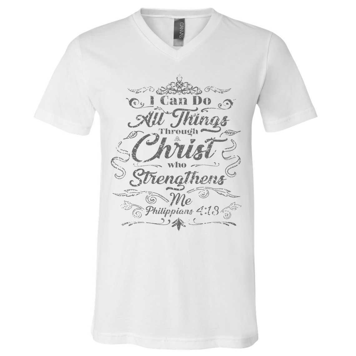 S With Bible Verses Christian Clothing S V-Neck T-Shirt