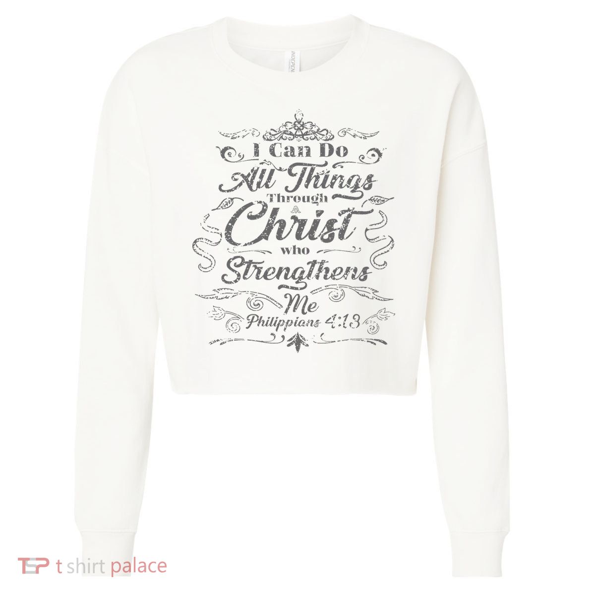 S With Bible Verses Christian Clothing S Cropped Pullover Crew