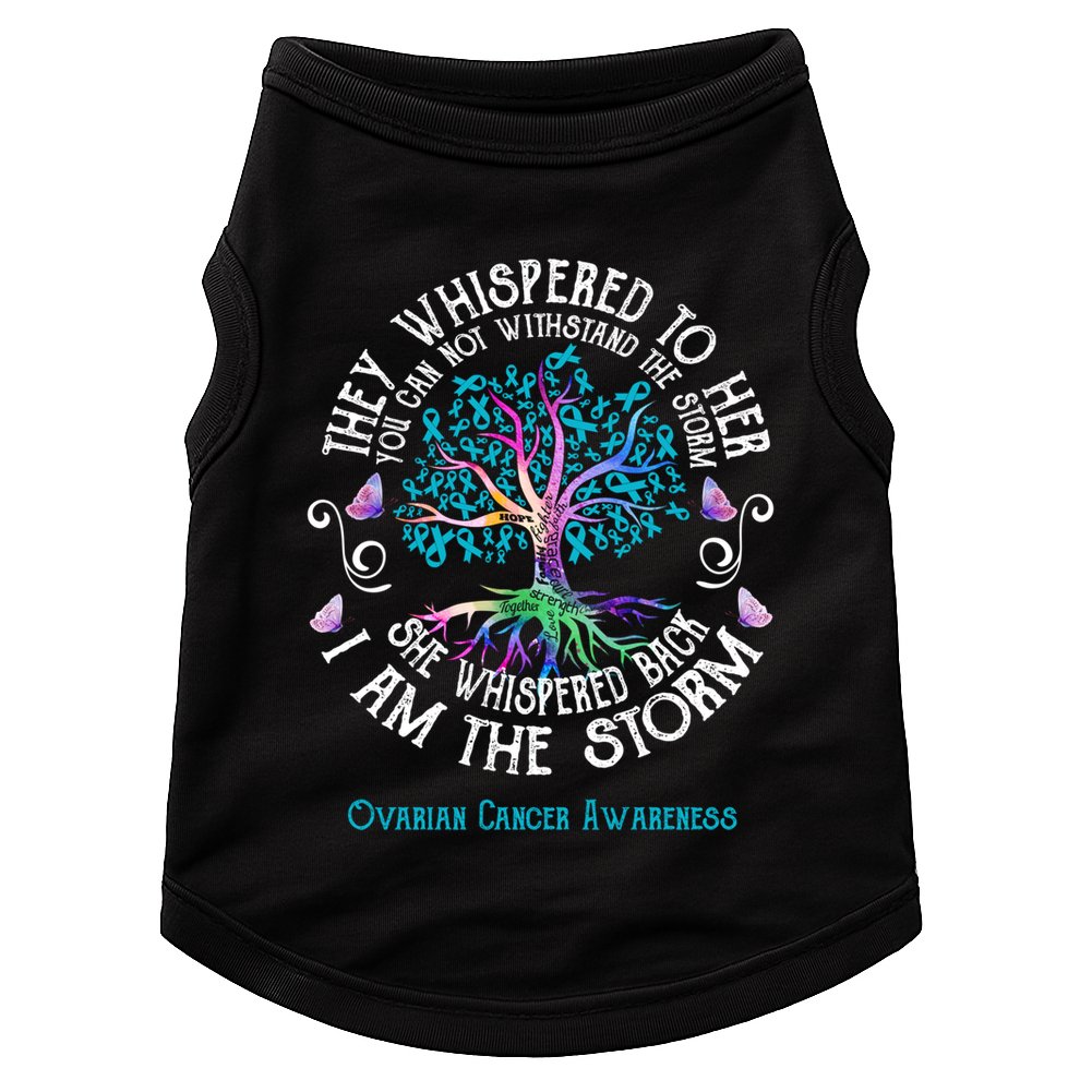 She Whispered Back I Am The Storm Funny Gift Doggie Tank