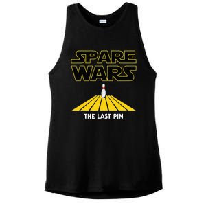 Spare Wars Bowler & Bowling Parody Ladies PosiCharge Tri-Blend Wicking Tank