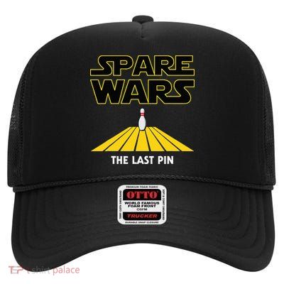 Spare Wars Bowler & Bowling Parody High Crown Mesh Back Trucker Hat
