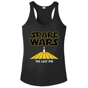 Spare Wars Bowler & Bowling Parody Ladies PosiCharge Competitor Racerback Tank