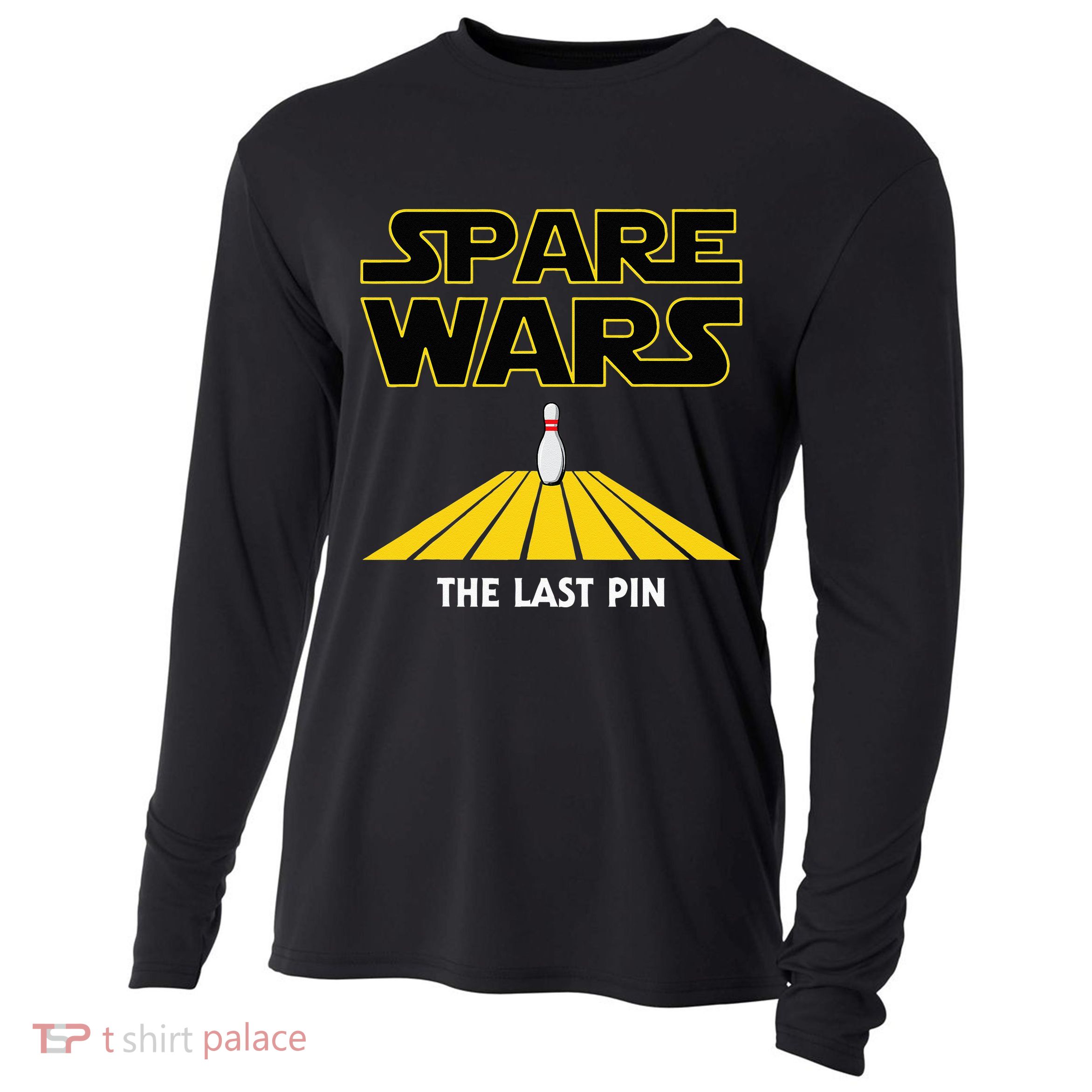 Spare Wars Bowler & Bowling Parody Cooling Performance Long Sleeve Crew