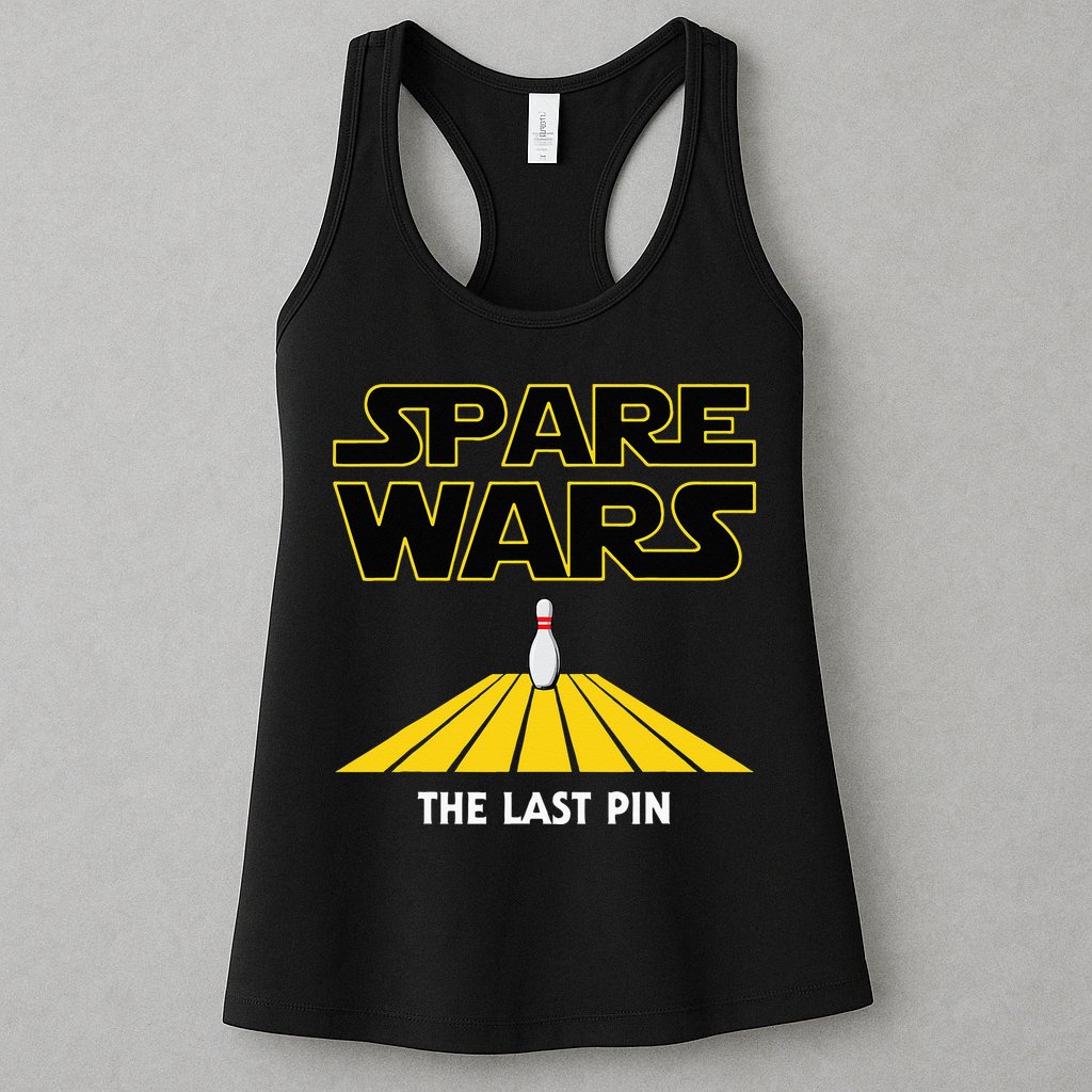 Spare Wars Bowler & Bowling Parody Womens Tank Top