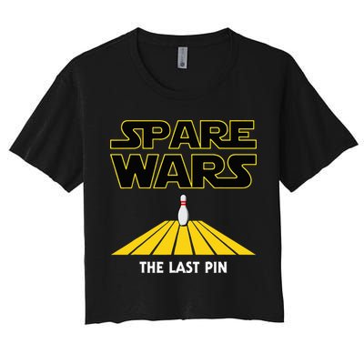 Spare Wars Bowler & Bowling Parody Crop Top