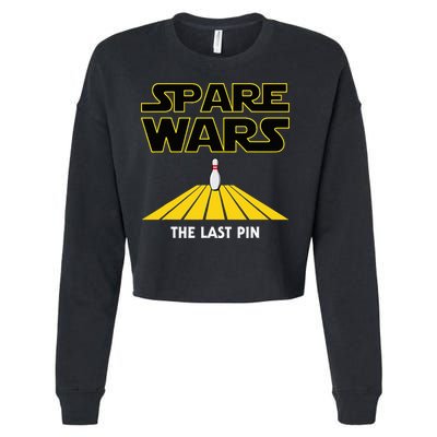 Spare Wars Bowler & Bowling Parody Cropped Pullover Crew