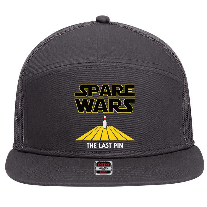 Spare Wars Bowler & Bowling Parody 7 Panel Mesh Trucker Snapback Hat