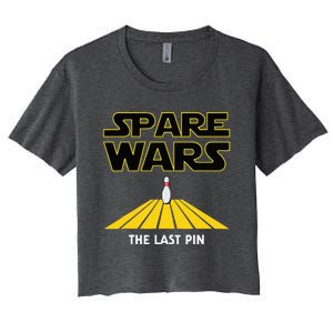 Spare Wars Bowler & Bowling Parody Women's Crop Top Tee