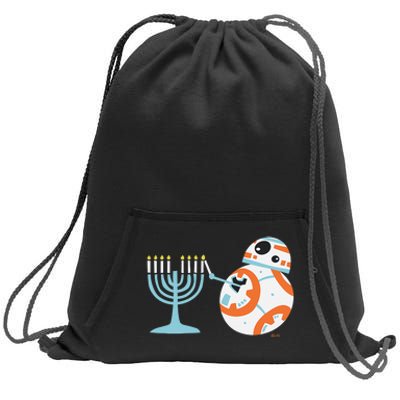 Star Wars BB-8 Lighting the Hanukkah Menorah  Sweatshirt Cinch Pack Bag