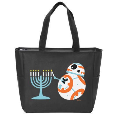 Star Wars BB-8 Lighting the Hanukkah Menorah  Zip Tote Bag