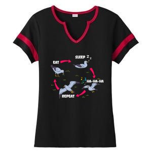 Seagull Whisperer Bird Lover Ornithology Birdwatching Gift Ladies Halftime Notch Neck Tee