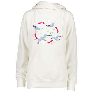 Seagull Whisperer Bird Lover Ornithology Birdwatching Gift Womens Funnel Neck Pullover Hood