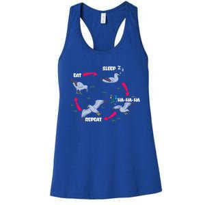 Seagull Whisperer Bird Lover Ornithology Birdwatching Gift Women's Racerback Tank