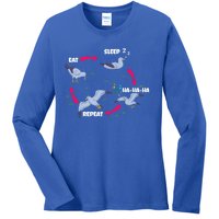 Seagull Whisperer Bird Lover Ornithology Birdwatching Gift Ladies Long Sleeve Shirt