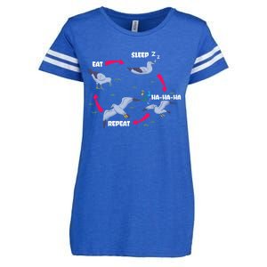 Seagull Whisperer Bird Lover Ornithology Birdwatching Gift Enza Ladies Jersey Football T-Shirt