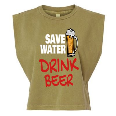 Save Water Beer Ing Party Sout Saying Alcohol Gift Garment-Dyed Women's Muscle Tee