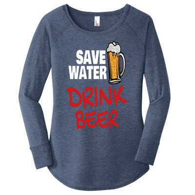 Save Water Beer Ing Party Sout Saying Alcohol Gift Women's Perfect Tri Tunic Long Sleeve Shirt