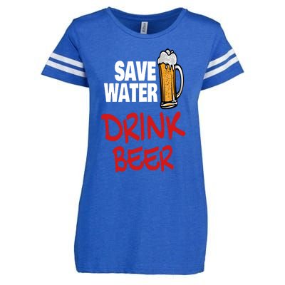 Save Water Beer Ing Party Sout Saying Alcohol Gift Enza Ladies Jersey Football T-Shirt