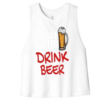 Save Water Beer Ing Party Sout Saying Alcohol Gift Women's Racerback Cropped Tank