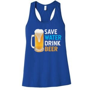 Save Water Beer Funny Adult Ing Humor Gift Women's Racerback Tank