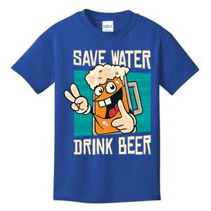 Save Water Beer Funny Alcohol Ing Conservation Cute Gift Kids T-Shirt