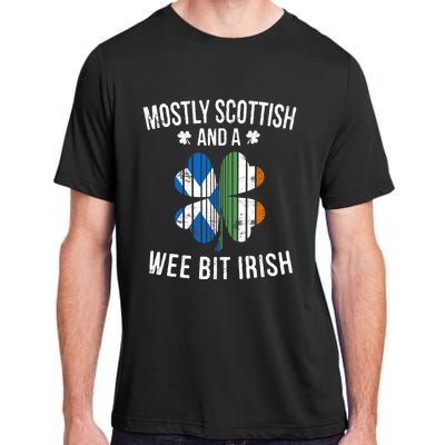 Scottish Wee Bit Irish Scotland Patrick Day Gifts Adult ChromaSoft Performance T-Shirt