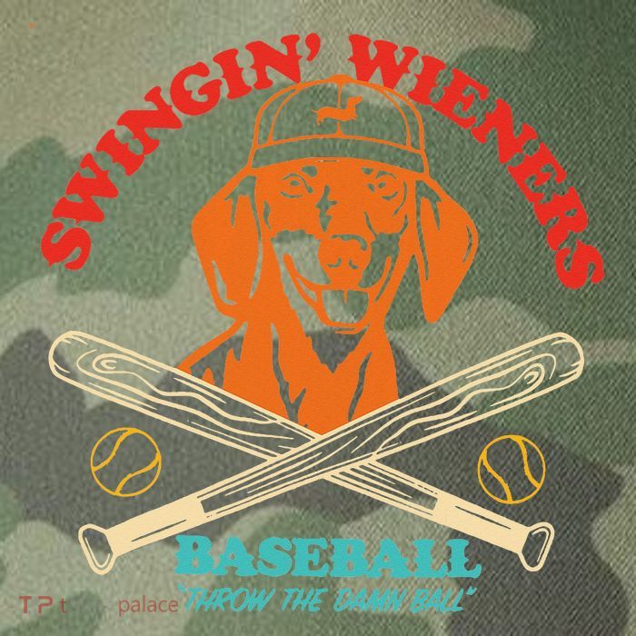Swingin Wieners Baseball Throw The Damn Ball Legacy Tie Dye Trucker Hat