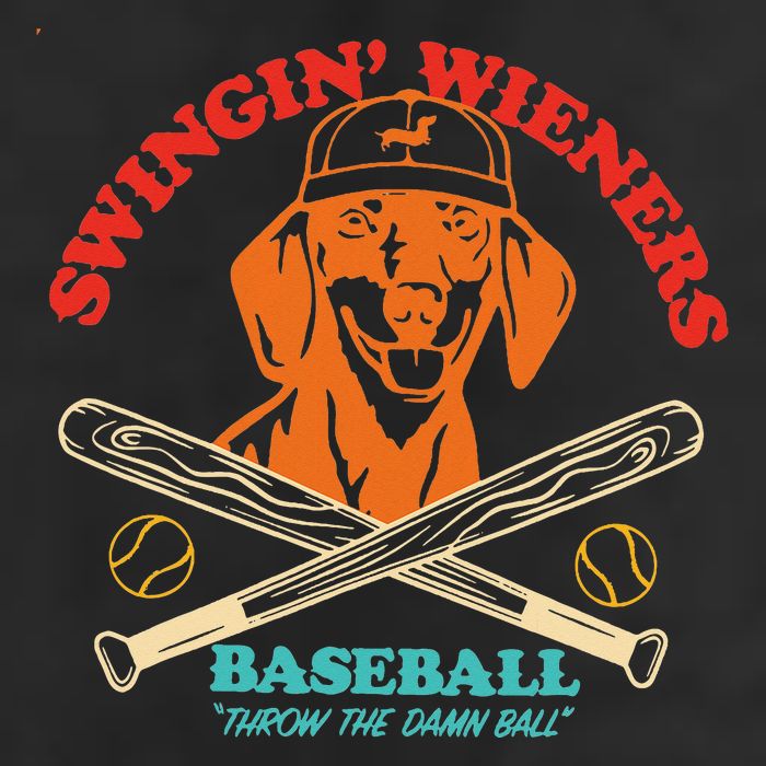 Swingin Wieners Baseball Throw The Damn Ball Cool Comfort Performance Bucket Hat