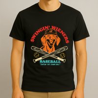 Swingin Wieners Baseball Throw The Damn Ball T-Shirt