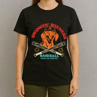 Swingin Wieners Baseball Throw The Damn Ball T-Shirt