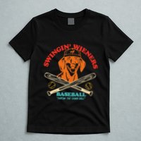 Swingin Wieners Baseball Throw The Damn Ball T-Shirt