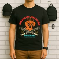Swingin Wieners Baseball Throw The Damn Ball T-Shirt