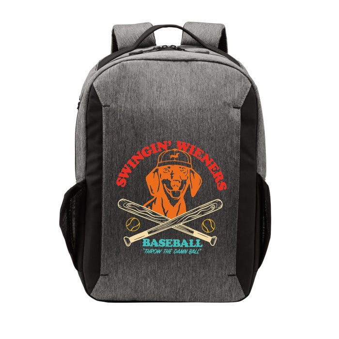 Swingin Wieners Baseball Throw The Damn Ball Vector Backpack