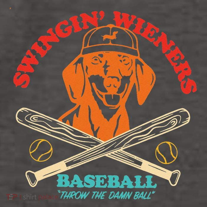 Swingin Wieners Baseball Throw The Damn Ball Vector Backpack