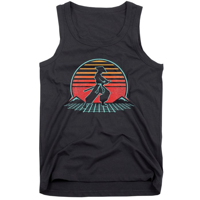 Samurai Warrior Bushido Japan Anime Retro 80s Style Gift  Tank Top