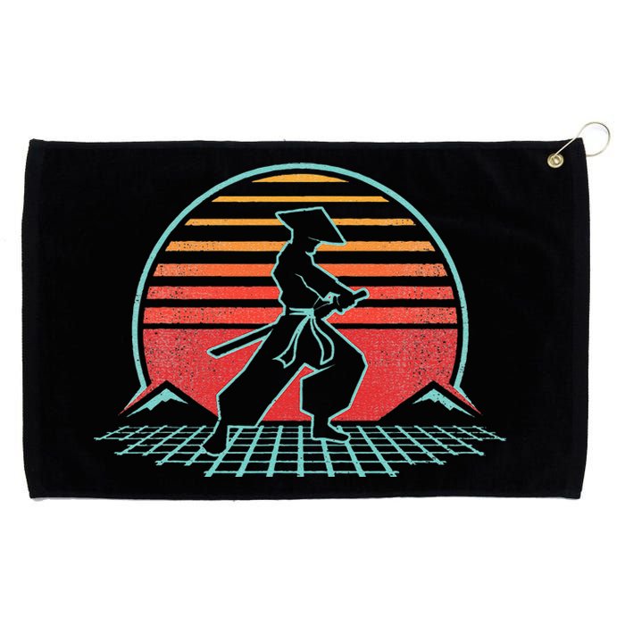 Samurai Warrior Bushido Japan Anime Retro 80s Style Gift  Grommeted Golf Towel