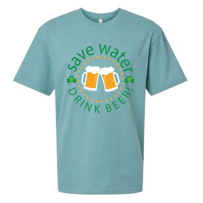 Save Water Beer Funny St Patricks Day Ing Gift Sueded Cloud Jersey T-Shirt