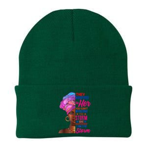 She Whispered Back I Am The Storm Black History Month Knit Cap Winter Beanie