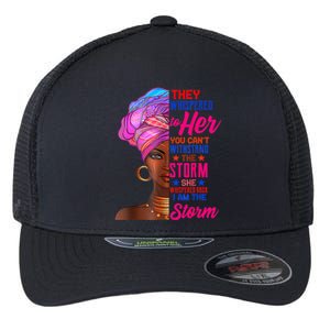 She Whispered Back I Am The Storm Black History Month Flexfit Unipanel Trucker Cap