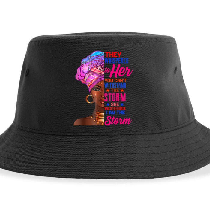 She Whispered Back I Am The Storm Black History Month Sustainable Bucket Hat