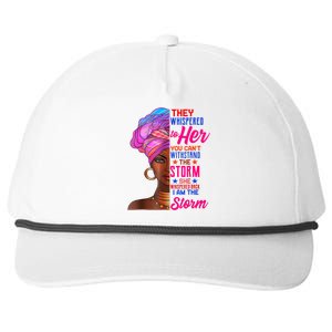 She Whispered Back I Am The Storm Black History Month Snapback Five-Panel Rope Hat