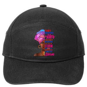 She Whispered Back I Am The Storm Black History Month 7-Panel Snapback Hat