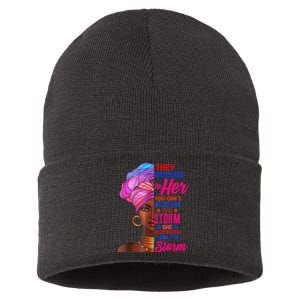 She Whispered Back I Am The Storm Black History Month Sustainable Knit Beanie