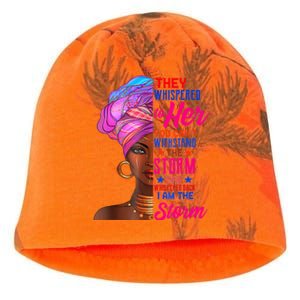 She Whispered Back I Am The Storm Black History Month Kati - Camo Knit Beanie