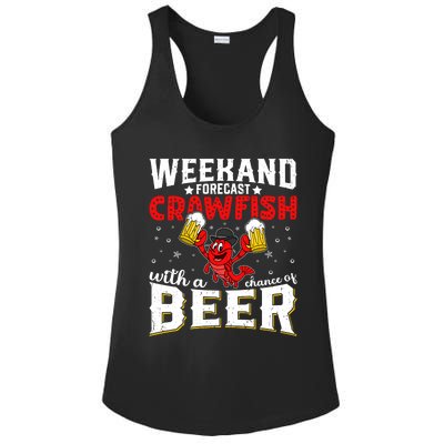 Seafood With Beer Crawfish Season Cajun Festival Party Gift Ladies PosiCharge Competitor Racerback Tank