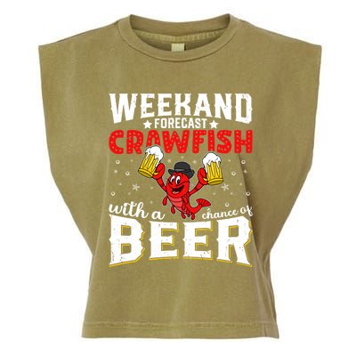 Seafood With Beer Crawfish Season Cajun Festival Party Gift Garment-Dyed Women's Muscle Tee