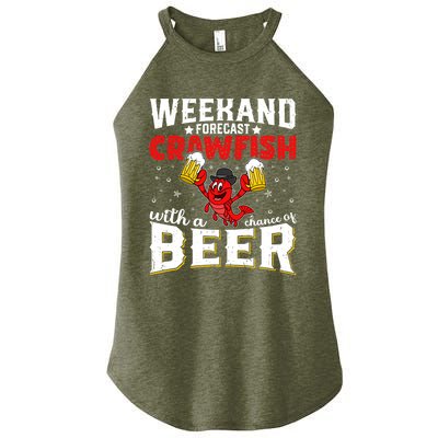 Seafood With Beer Crawfish Season Cajun Festival Party Gift Women's Perfect Tri Rocker Tank