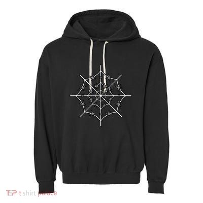Spider Web Barbed Wire Garment-Dyed Fleece Hoodie