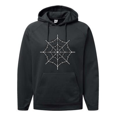 Spider Web Barbed Wire Performance Fleece Hoodie