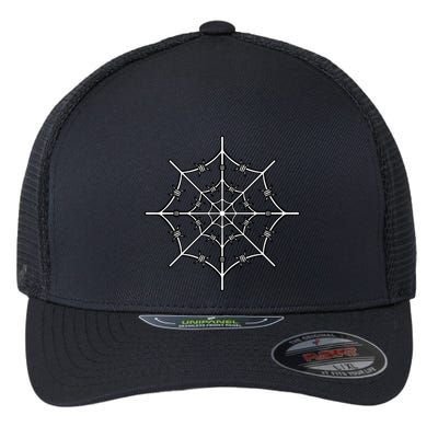 Spider Web Barbed Wire Flexfit Unipanel Trucker Cap